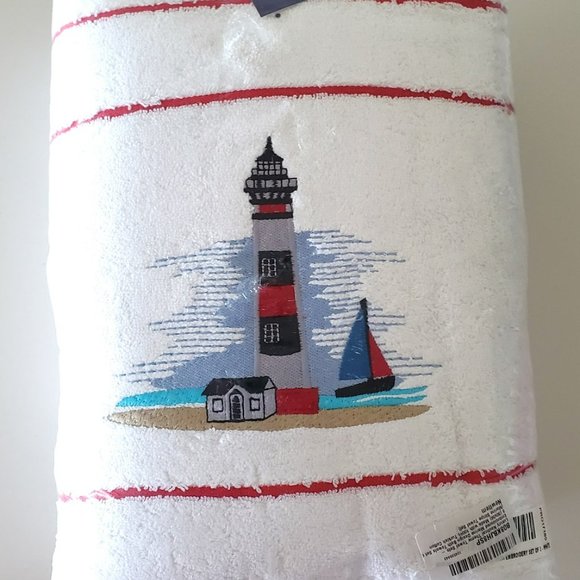 Luxury Nautical Bath Towels, 100% Turkish Cotton - Set of 3 - Towel Set - Picture 8 of 8
